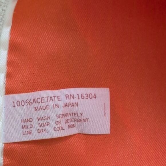 Vintage MCM Square Floral Orange and Brown Scarf - Picture 2 of 10